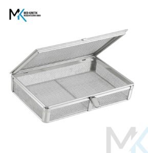 Fine mesh medical basket made of stainless steel for small instruments from a trusted supplier in Germany